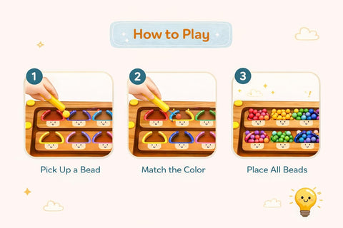 Wooden Magnetic Color And Number Maze For Kids - EKT4012