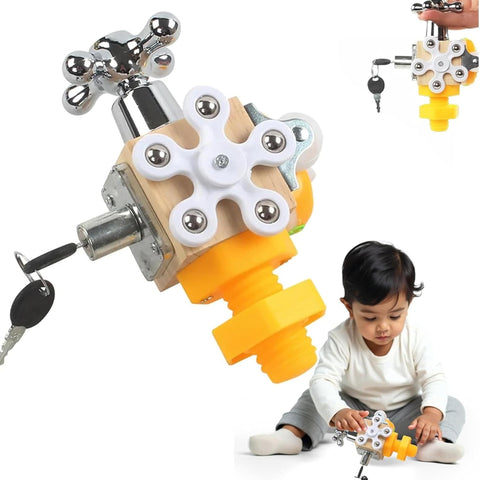 7-in-1 Small Wooden Busy Cube For Kids - EKT4024
