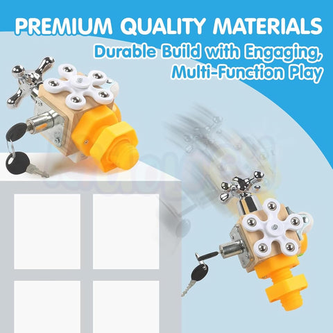 7-in-1 Small Wooden Busy Cube For Kids - EKT4024
