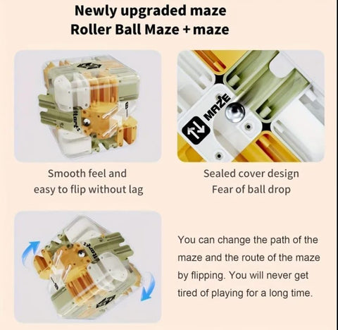 Transparent 3D Maze Puzzle Cube - EKT4027