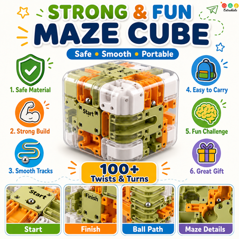 Transparent 3D Maze Puzzle Cube - EKT4027