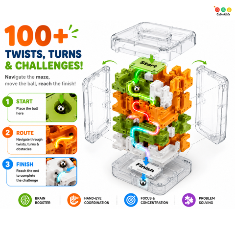 Transparent 3D Maze Puzzle Cube - EKT4027