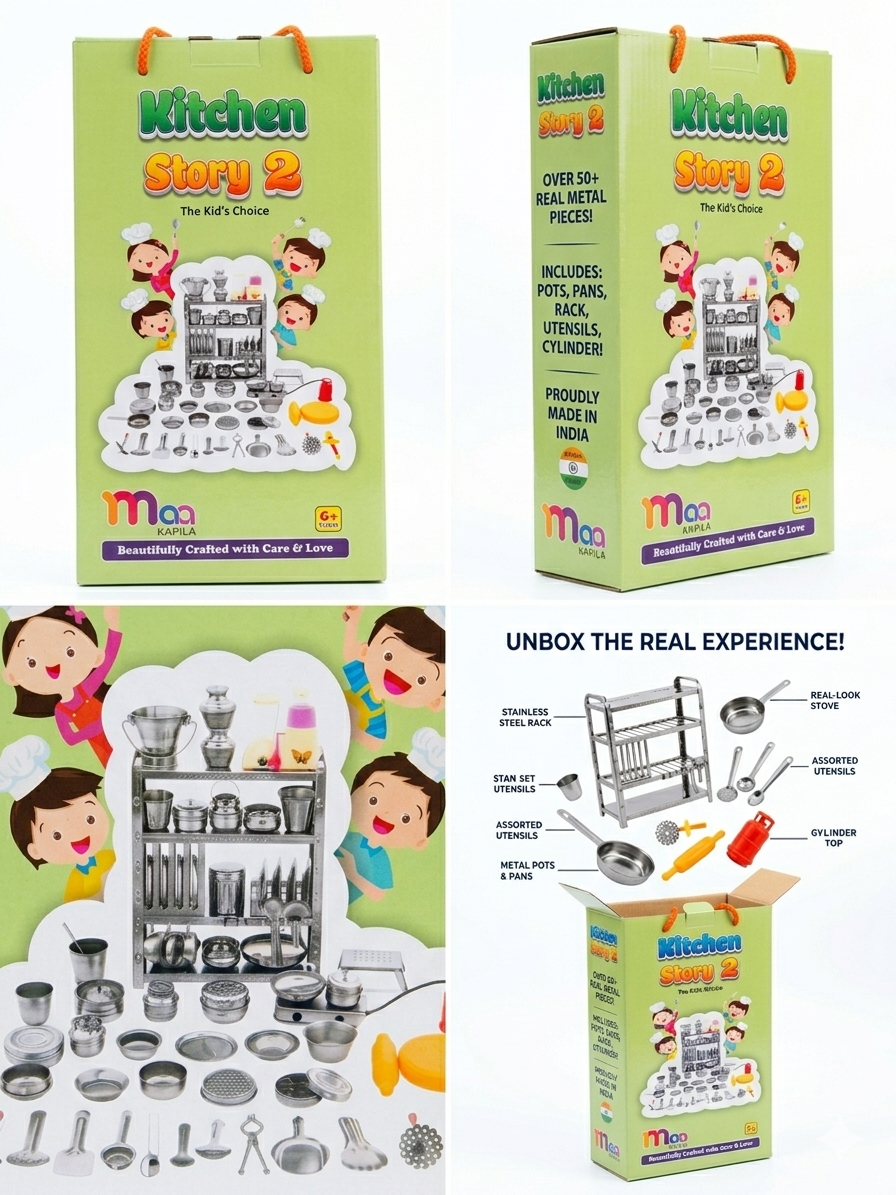 Small Creative Cooking Play Set | Kitchen Set Story 2 - EKT4029