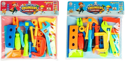 Little Engineers Tool Kit Toys Set of 17 Pcs Pretend Play Toys - EKT4038