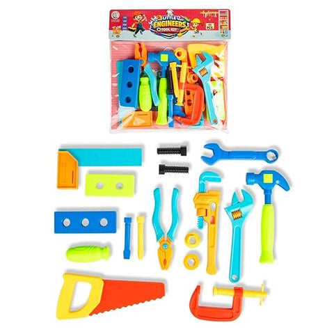 Little Engineers Tool Kit Toys Set of 17 Pcs Pretend Play Toys - EKT4038