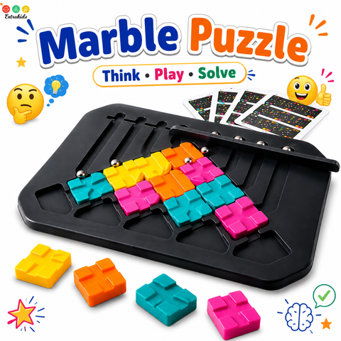 Marble Puzzle Board Game With 64 Challenges - EKT4039