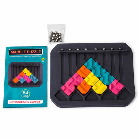 Marble Puzzle Board Game With 64 Challenges - EKT4039