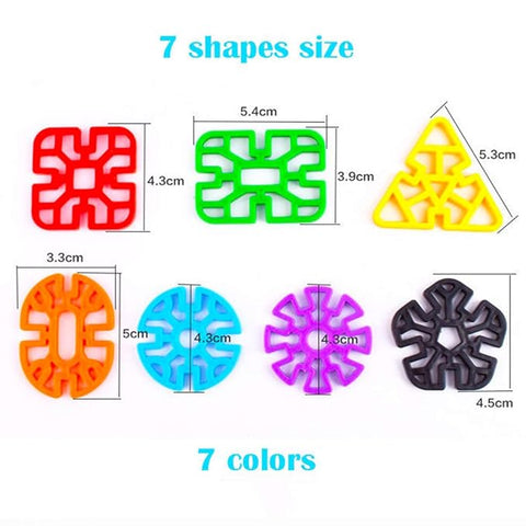 Shape Links Toys 72 Pcs With 7 Shapes - EKT4040