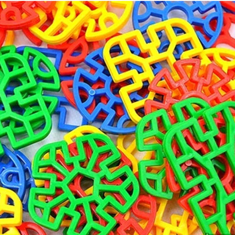 Shape Links Toys 72 Pcs With 7 Shapes - EKT4040