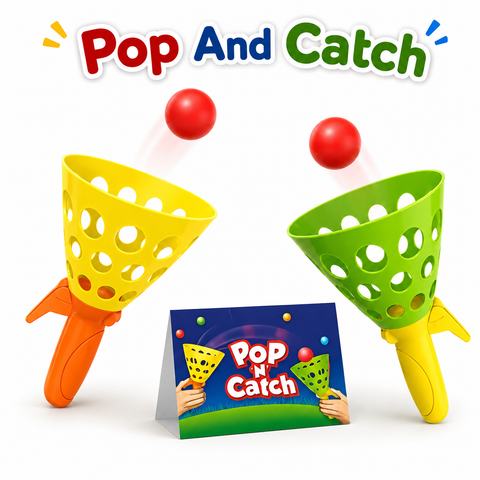 Pop And Catch Launcher Set With 2 Balls - EKT4045