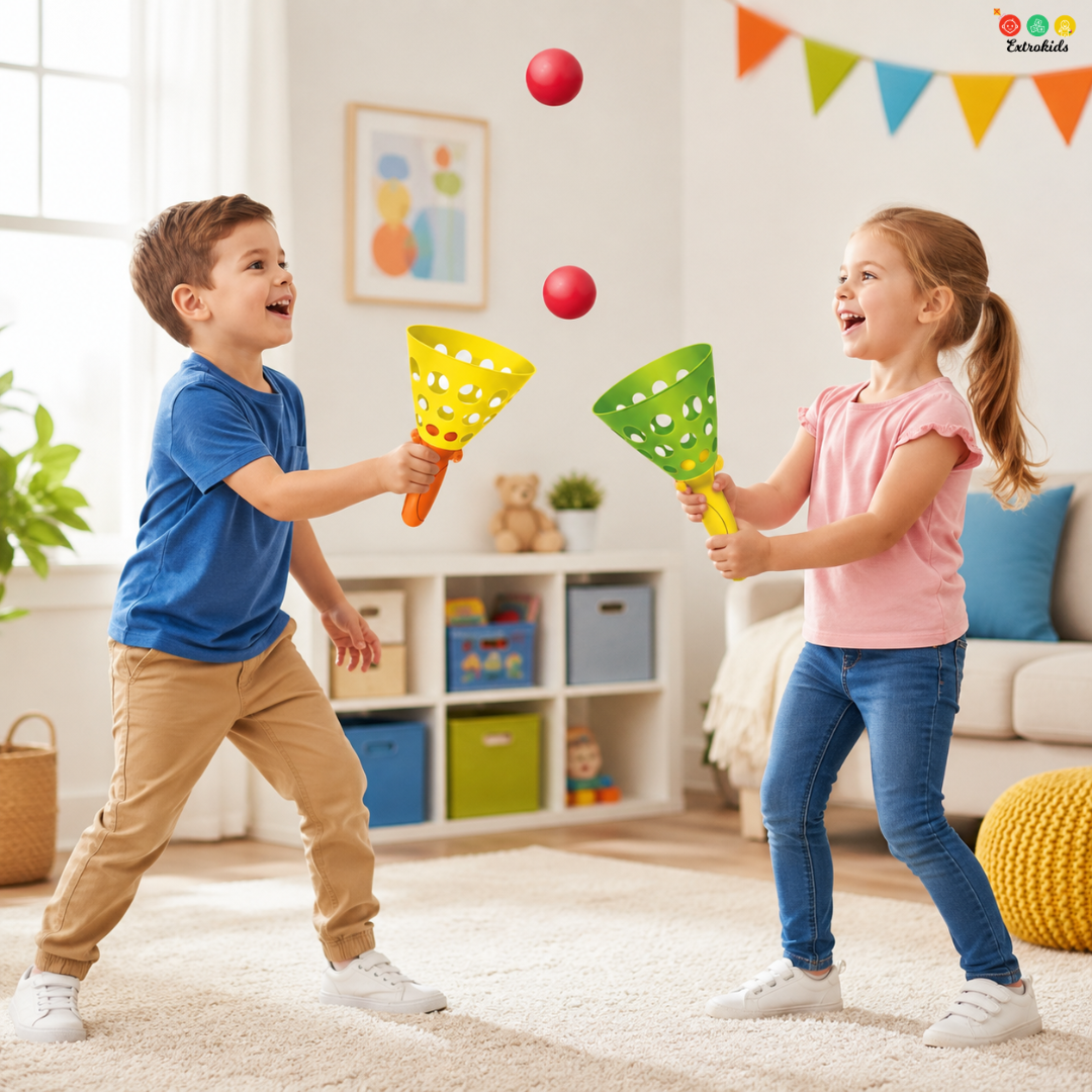Pop And Catch Launcher Set With 2 Balls - EKT4045