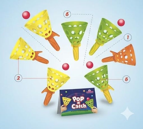 Pop And Catch Launcher Set With 2 Balls - EKT4045