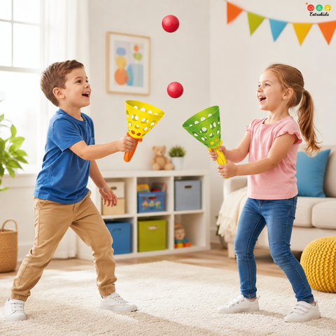 Pop And Catch Launcher Set With 2 Balls - EKT4045
