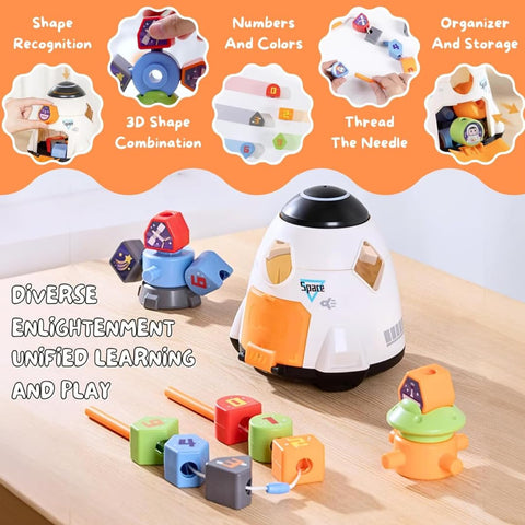 Premium Spaceship Shape Sorter For Toddlers - EKT4054