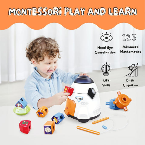 Premium Spaceship Shape Sorter For Toddlers - EKT4054