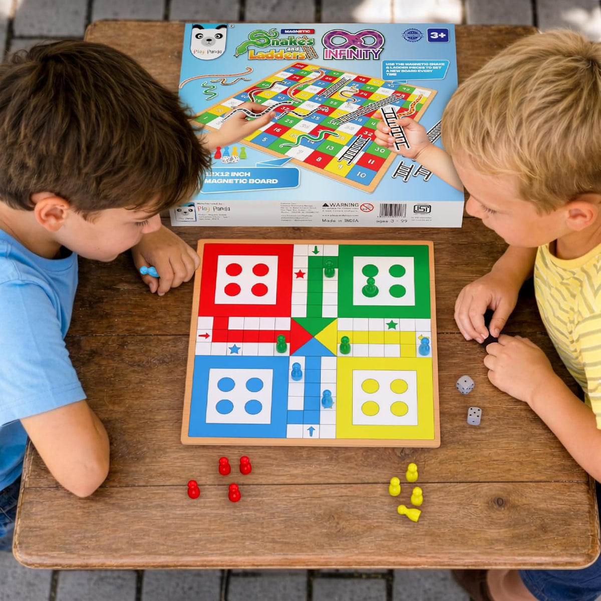 Magnetic Snakes and Ladders Infinity Big Board Game with Ludo - EKT4060
