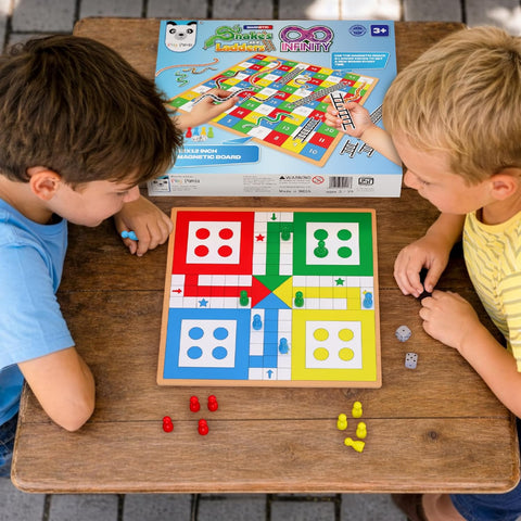 Magnetic Snakes and Ladders Infinity Big Board Game with Ludo - EKT4060