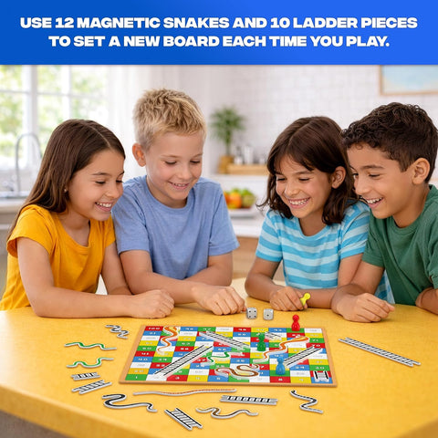 Magnetic Snakes and Ladders Infinity Big Board Game with Ludo - EKT4060