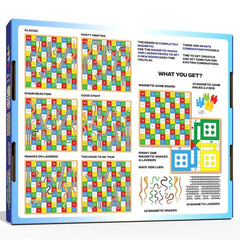 Magnetic Snakes and Ladders Infinity Big Board Game with Ludo - EKT4060