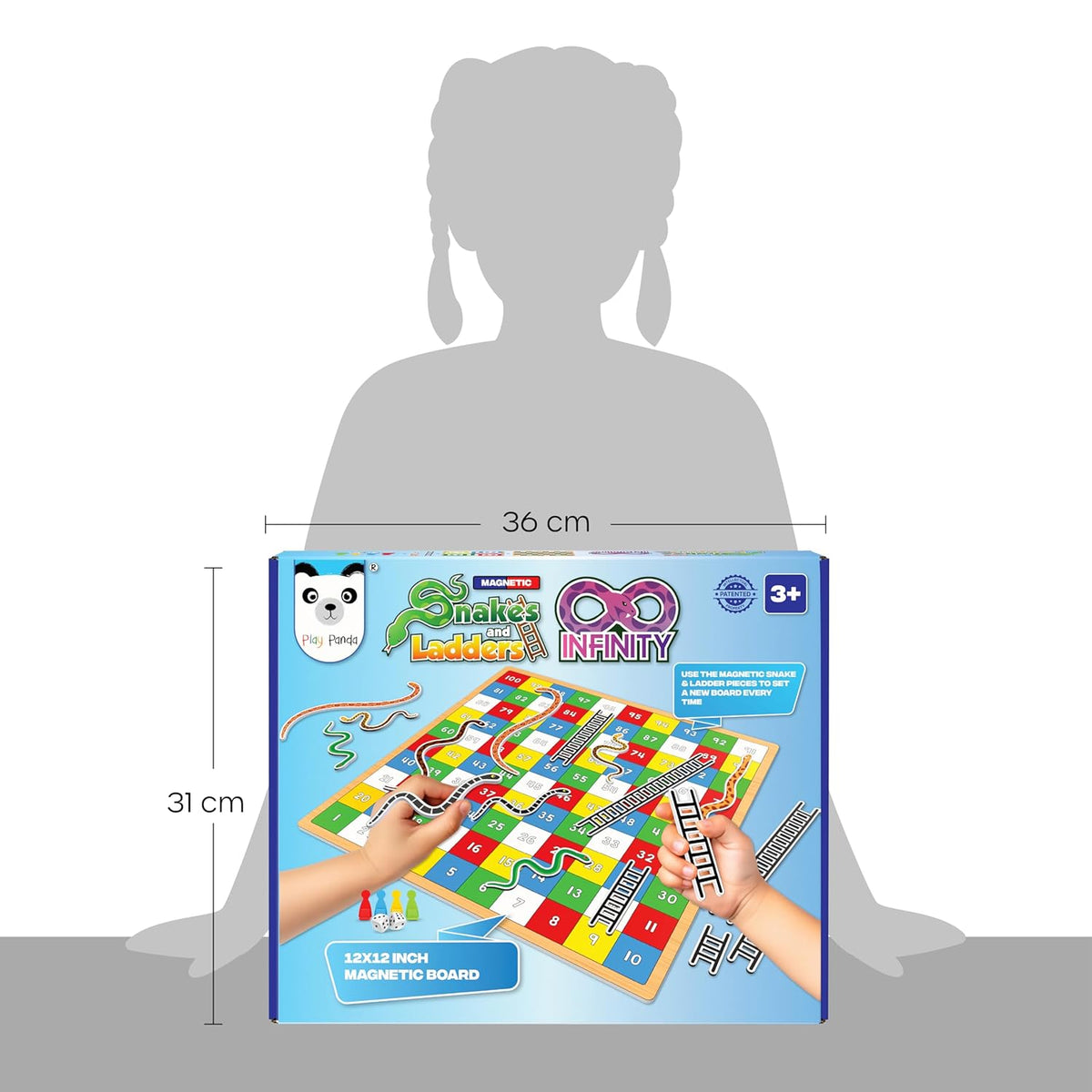 Magnetic Snakes and Ladders Infinity Big Board Game with Ludo - EKT4060