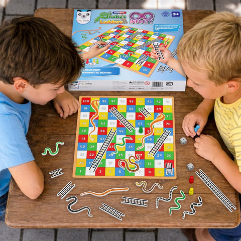 Magnetic Snakes and Ladders Infinity Big Board Game with Ludo - EKT4060