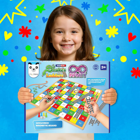 Magnetic Snakes and Ladders Infinity Big Board Game with Ludo - EKT4060