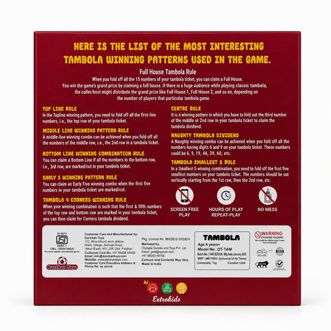 Tambola Kids And Family Game - EKT4064
