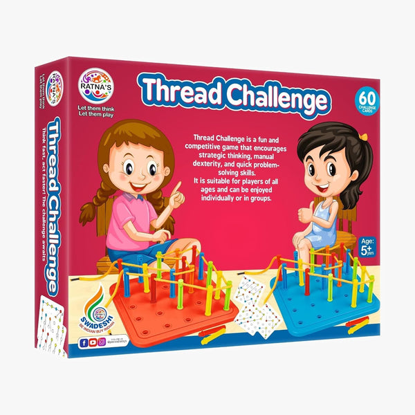 Creative Thread Puzzle Board With Pegs And Challenge Sheets - EKT4070