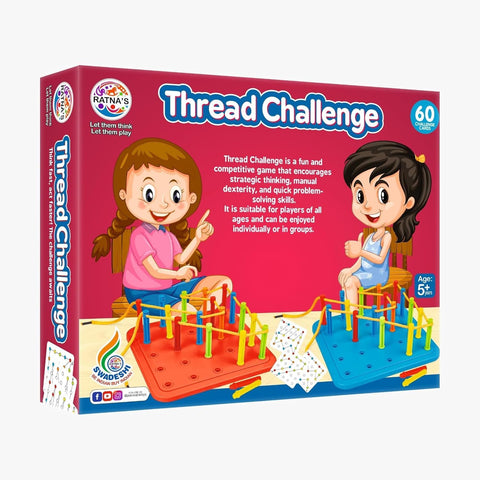 Creative Thread Puzzle Board With Pegs And Challenge Sheets - EKT4070