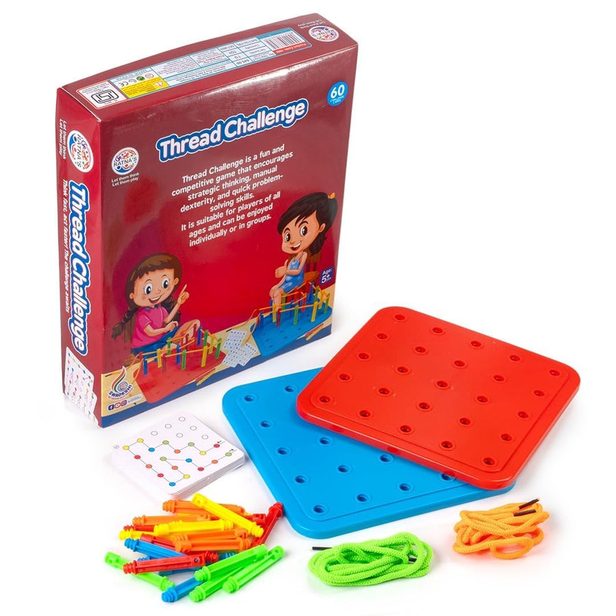 Creative Thread Puzzle Board With Pegs And Challenge Sheets - EKT4070