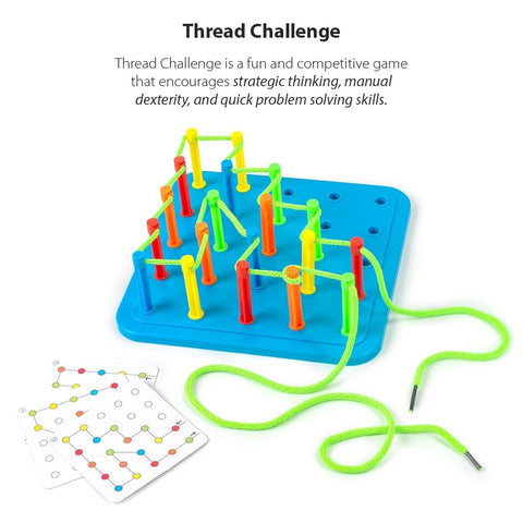 Creative Thread Puzzle Board With Pegs And Challenge Sheets - EKT4070