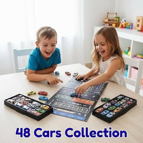 Pull Back 48 Pcs Race Cars Large Luxury Gift Box - EKT4074