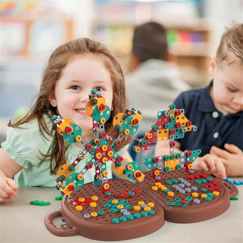 Building Toy With Creative Mosaic Drill Set 203 Pcs - EKT4075