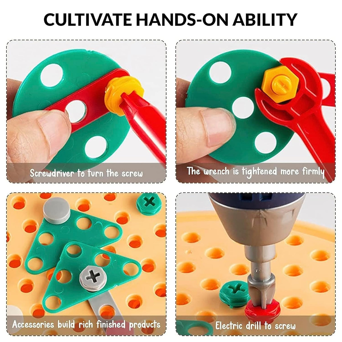 Building Toy With Creative Mosaic Drill Set 203 Pcs - EKT4075