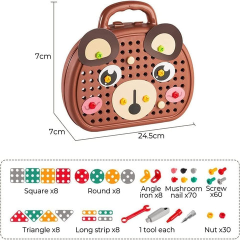 Building Toy With Creative Mosaic Drill Set 203 Pcs - EKT4075