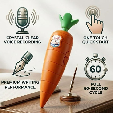 60 Second Carrot Voice Recorder Ballpoint Pen - EKT4079