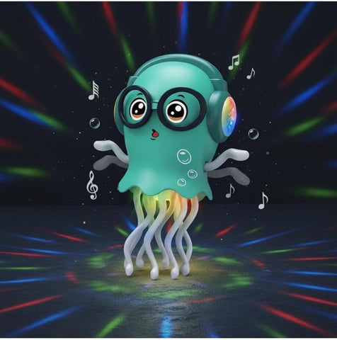 Dancing Jellyfish Toy with Light Up Musical and 360 Degree Rotating Tentacles - EKT4080