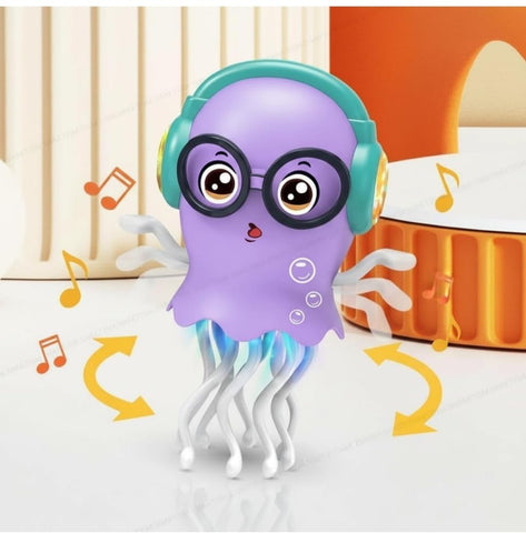 Dancing Jellyfish Toy with Light Up Musical and 360 Degree Rotating Tentacles - EKT4080