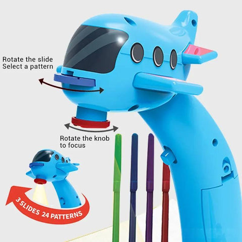 Kids Plane Projector With 3 Slides - EKT4083