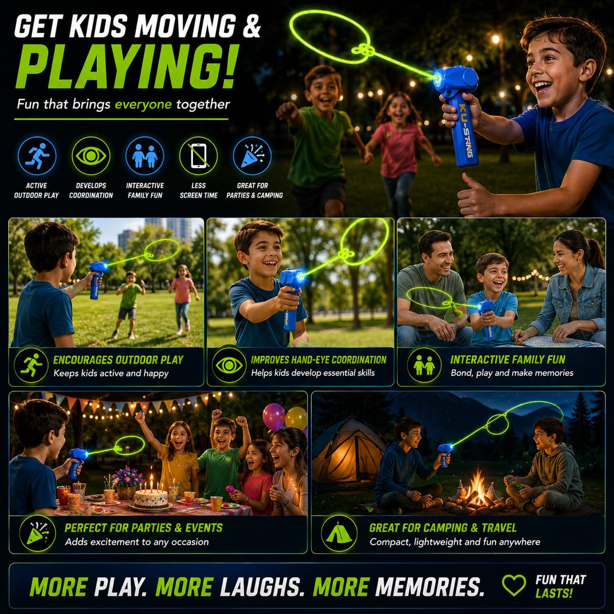 Glow String Rope Launcher toy - EKT4089