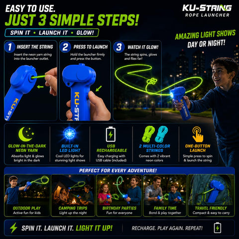 Glow String Rope Launcher toy - EKT4089