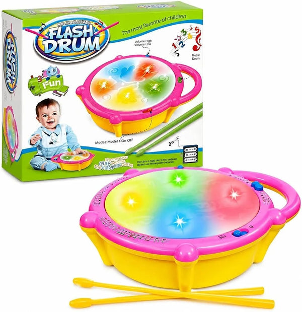 Musical Flash Electronic Drum with Lights and Sounds - EKT4094