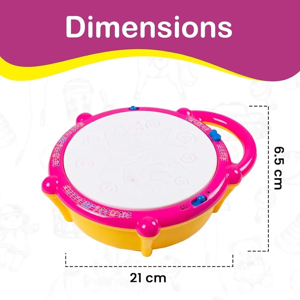 Musical Flash Electronic Drum with Lights and Sounds - EKT4094