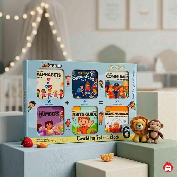Early Education Cloth Book for Kids Pack of 6 Level 02 - EKT4115