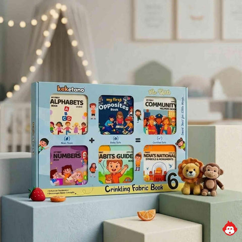 Early Education Cloth Book for Kids Pack of 6 Level 02 - EKT4115
