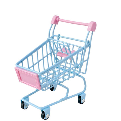 Metal Mini Shopping Cart with Wheels - EKT4116