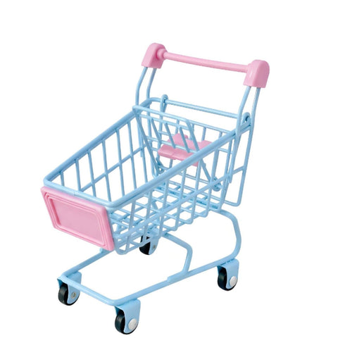 Metal Mini Shopping Cart with Wheels - EKT4116