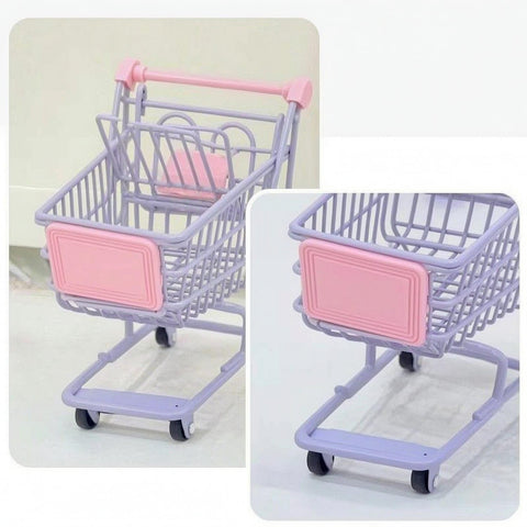 Metal Mini Shopping Cart with Wheels - EKT4116