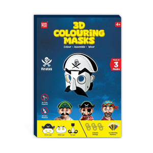 DIY 3D Pirates Colouring Masks With 3 Elastic Strings and 12 Colouring Sketch - EKT4118