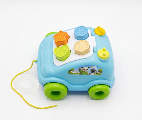 Baby Shape Sorter Pull Along Car Toy for Toddlers - EKT4122